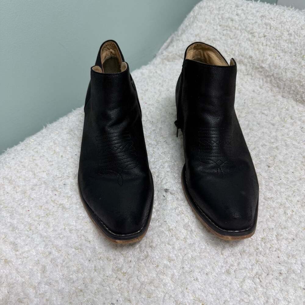 Roper Women's Sofia Ankle Western Boot in Black Size 9 EUC Fall Shorty Boot
